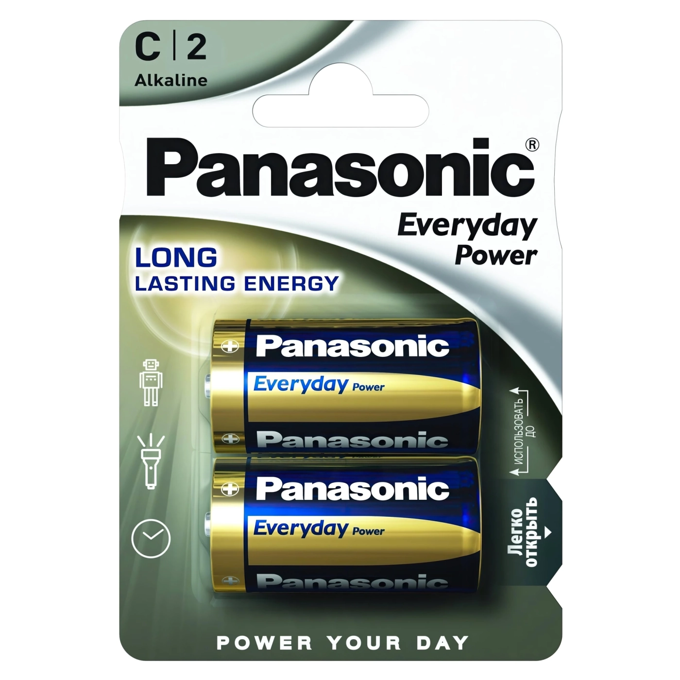 Купити Батарейка Panasonic EVERYDAY POWER ALKALINE C(LR14) 2 шт. (LR14REE/2BR) - фото 1