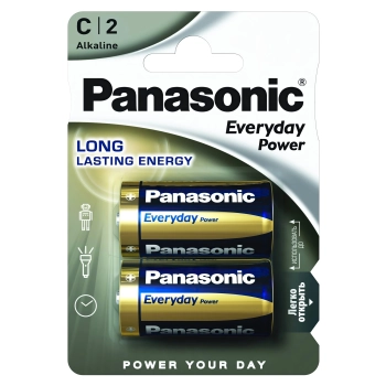 Купити Батарейка Panasonic EVERYDAY POWER ALKALINE C(LR14) 2 шт. (LR14REE/2BR) - фото 1