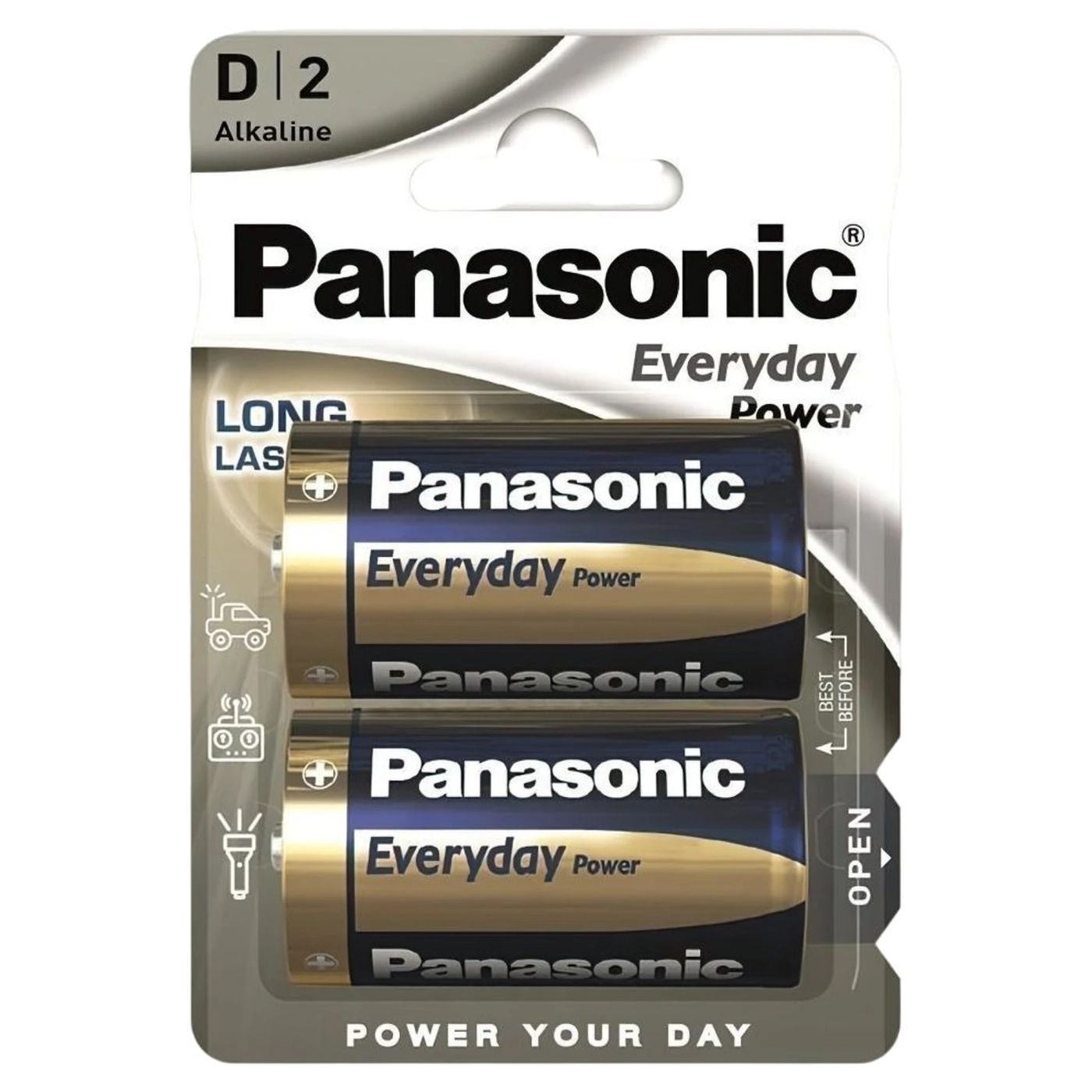 Купити Батарейка Panasonic EVERYDAY POWER ALKALINE D(LR20) 2 шт. (LR20REE/2B) - фото 1