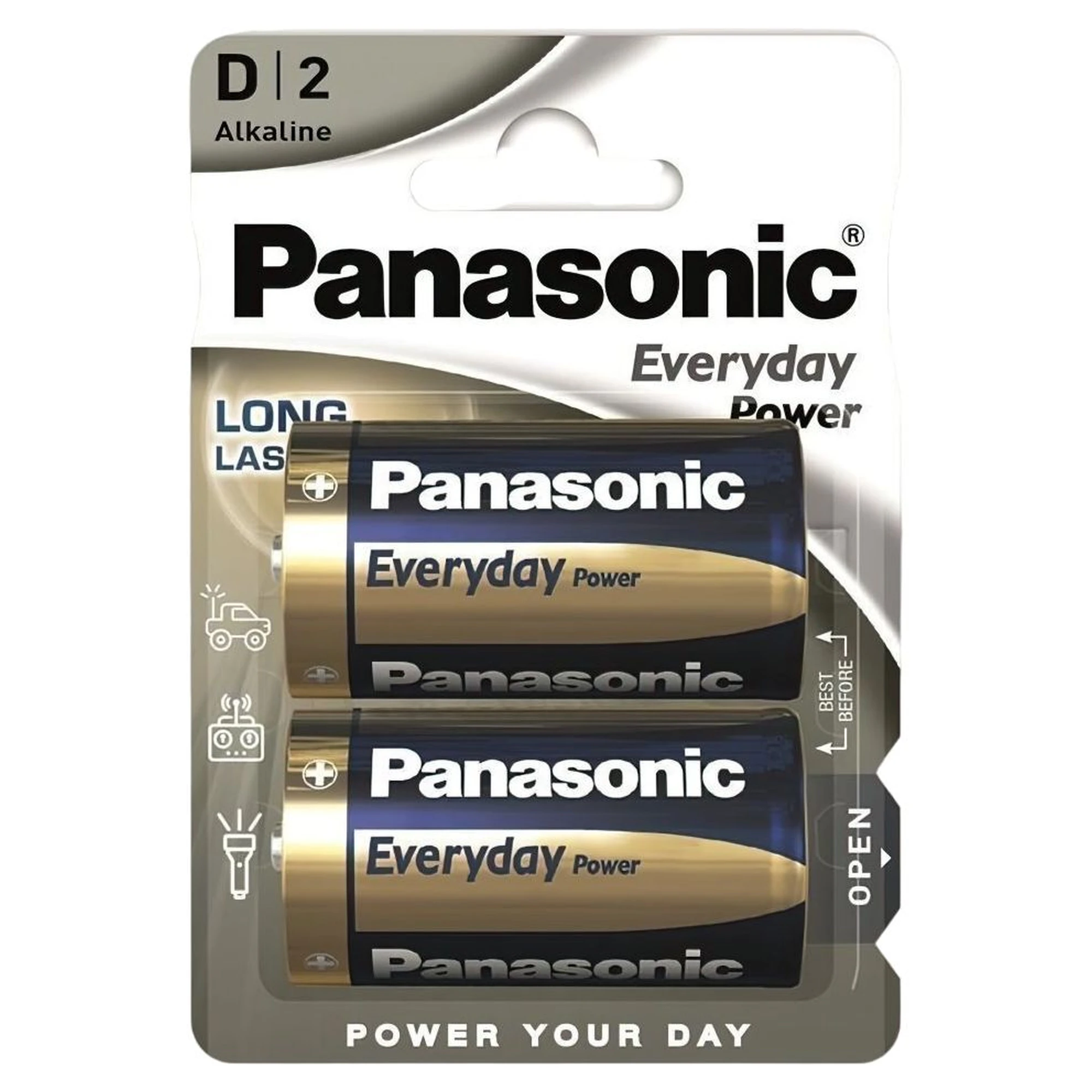Купити Батарейка Panasonic EVERYDAY POWER ALKALINE D(LR20) 2 шт. (LR20REE/2B) - фото 1