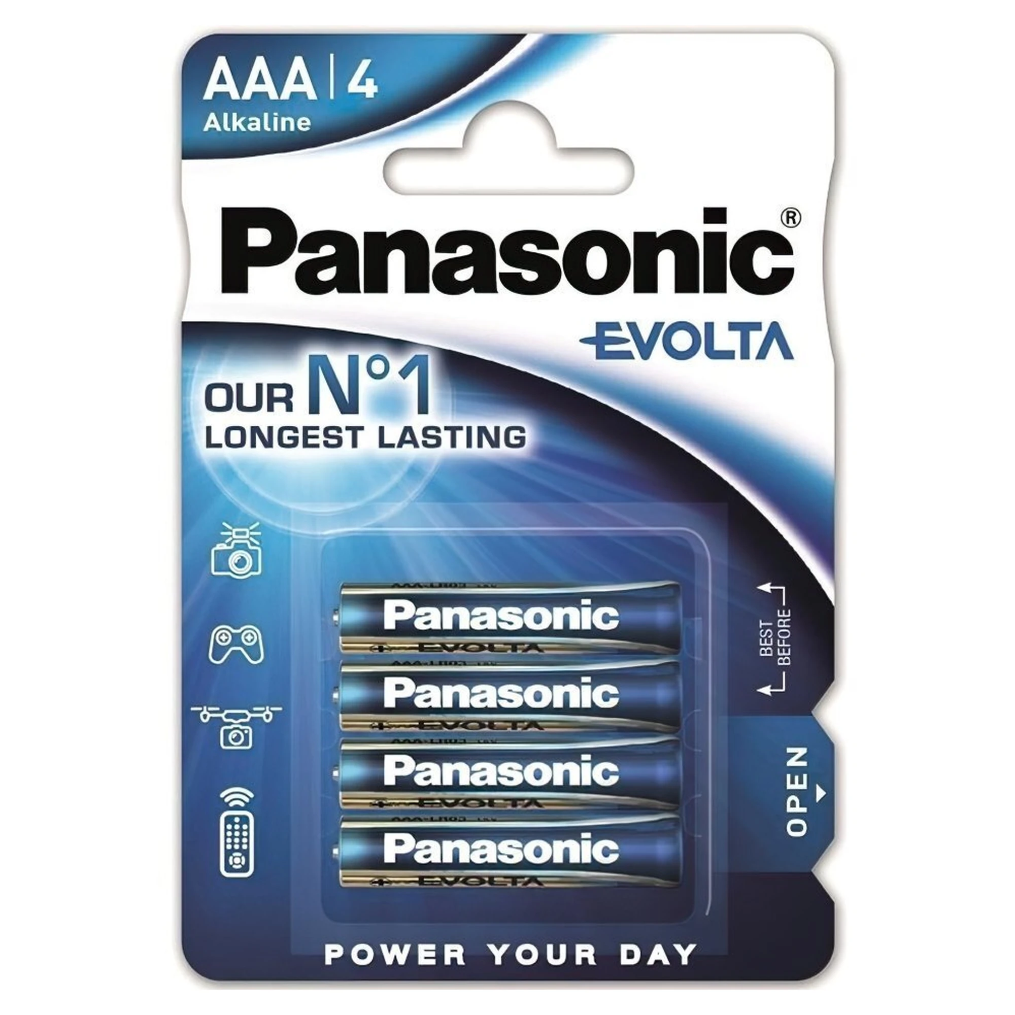 Купити Батарейка Panasonic EVOLTA ALKALINE AAА 4 шт. (LR03EGE/4BP) - фото 1