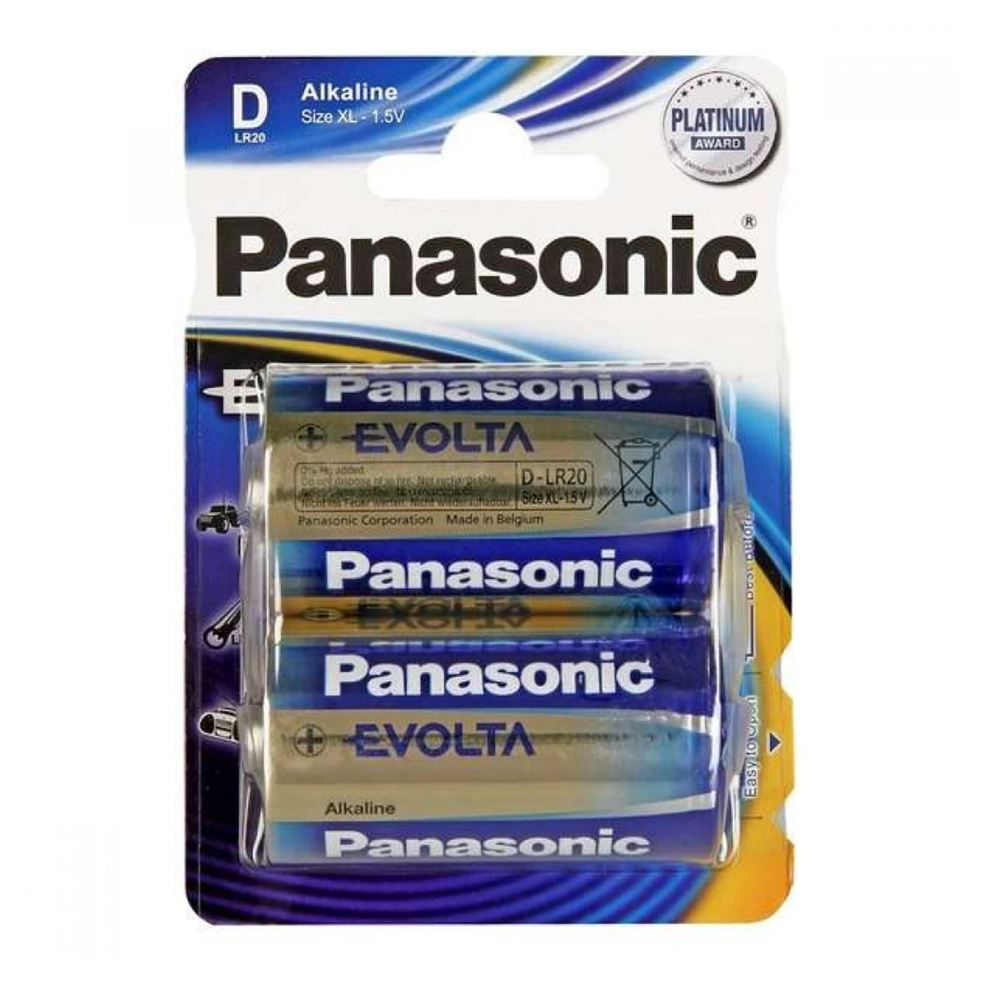 Купити Батарейка Panasonic EVOLTA ALKALINE D(LR20) 2 шт. (LR20EGE/2BP) - фото 1
