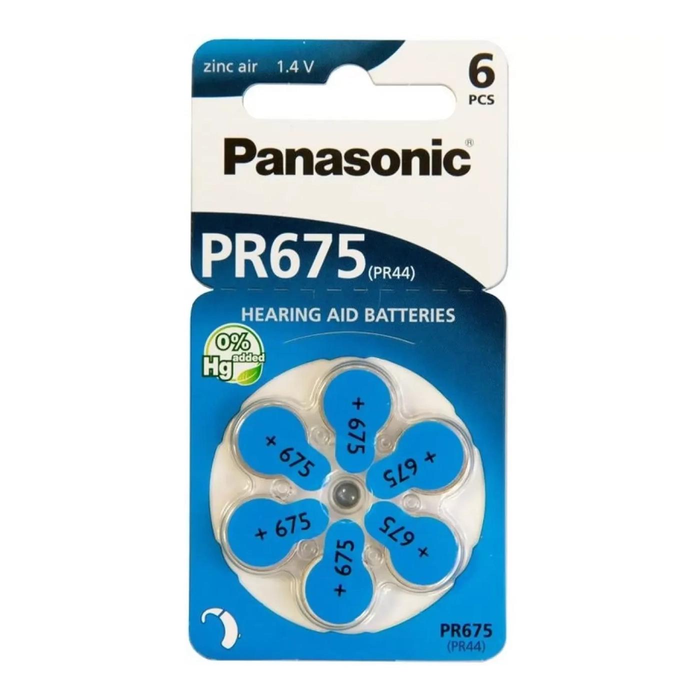 Купити Батарейка Panasonic PR675H (675A, AC675E/EZ, ZA675, DA675) (PR-675H/6LB) - фото 1