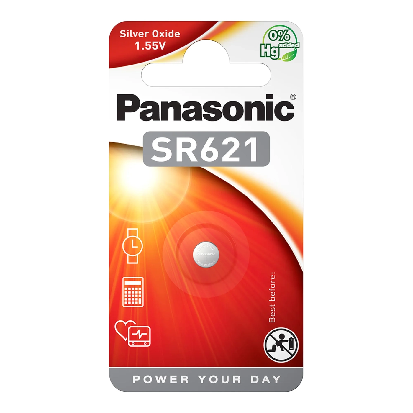 Купити Батарейка Panasonic SR621 (364, V364, D364) 1 шт. (SR-621EL/1B) - фото 1