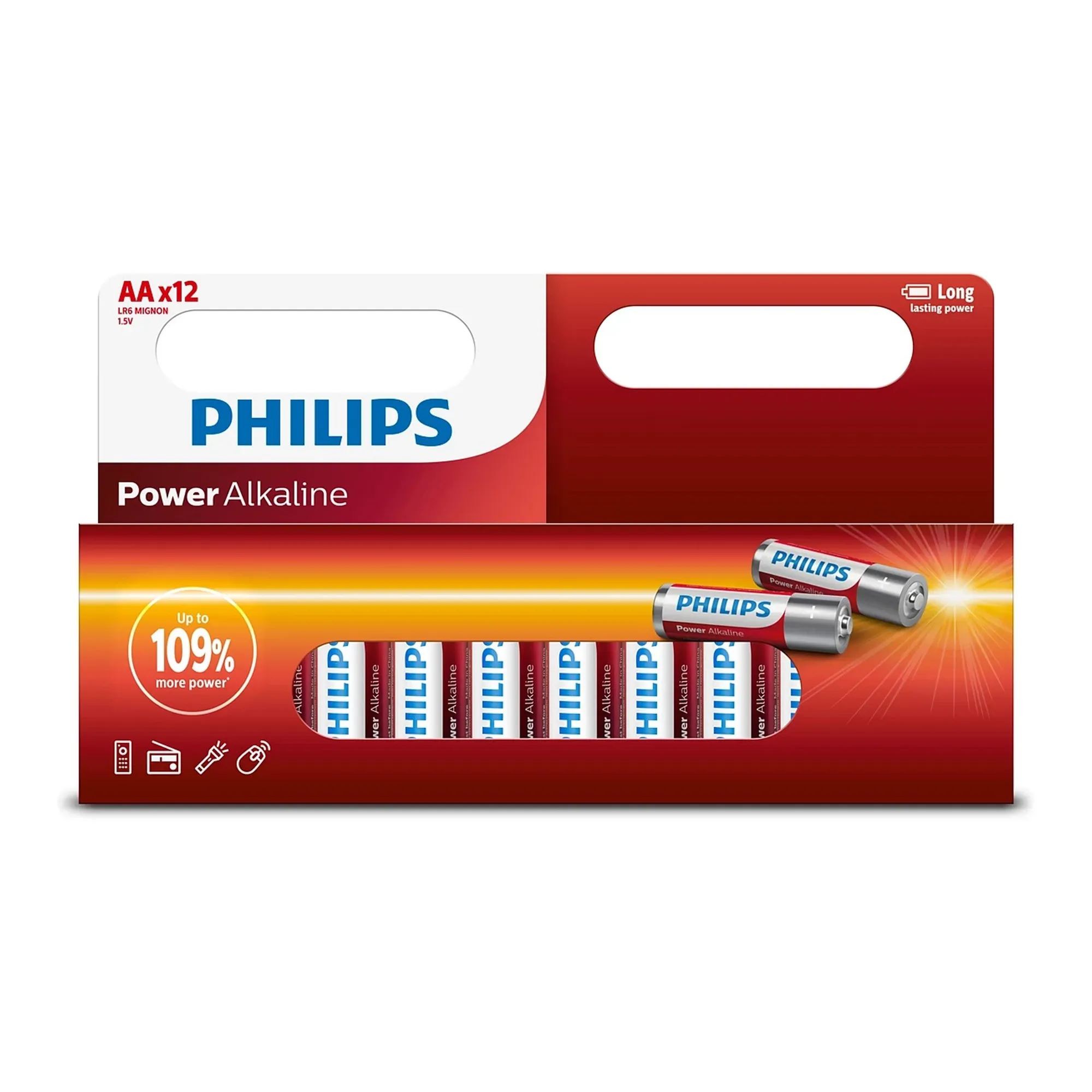 Купити Батарейка Philips Power Alkaline AA 12 шт (LR6P12W/10) - фото 1