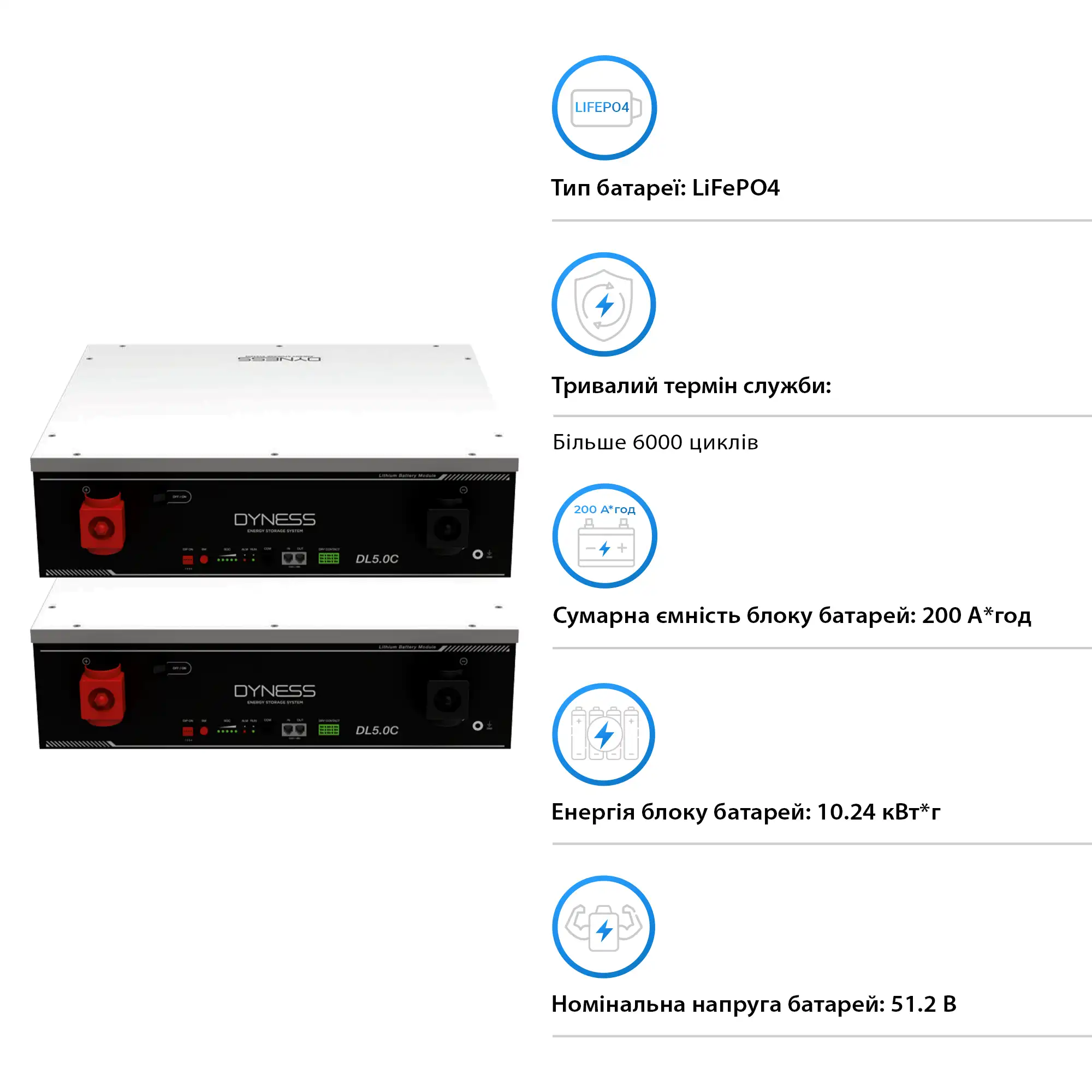 Купить Система хранения энергии Solis S6-EH1P6K-L-PLUS-LDY10.24K1-LFP 6kW 10.24kWh 2BAT LiFePO4 6000 циклов - фото 4