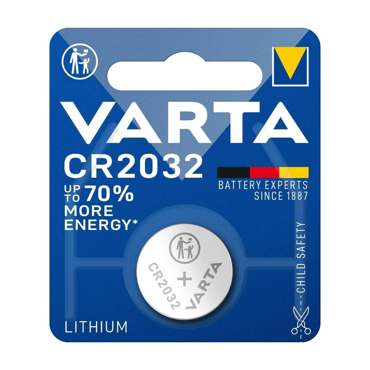 Купить Батарейка VARTA CR2032 Lithium 1 шт (06032101401) - фото 1