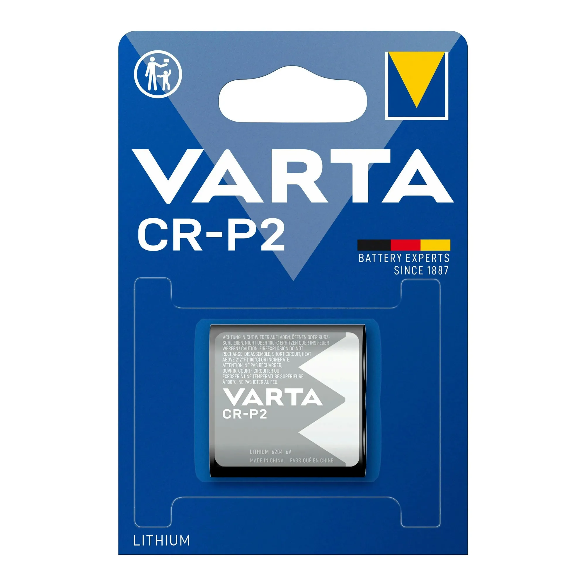 Купити Батарейка VARTA CR-P2 Lithium 1 шт (06204301401) - фото 1
