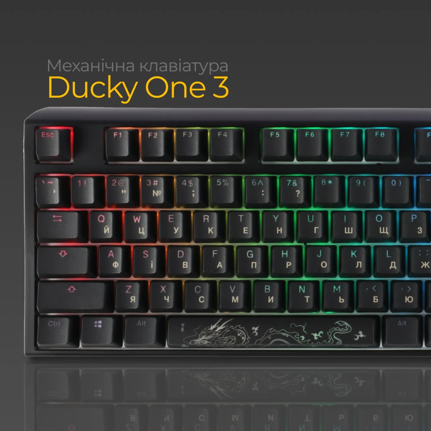 Купити Клавіатура Ducky One 3 RGB Cherry MX Silent Red - фото 3