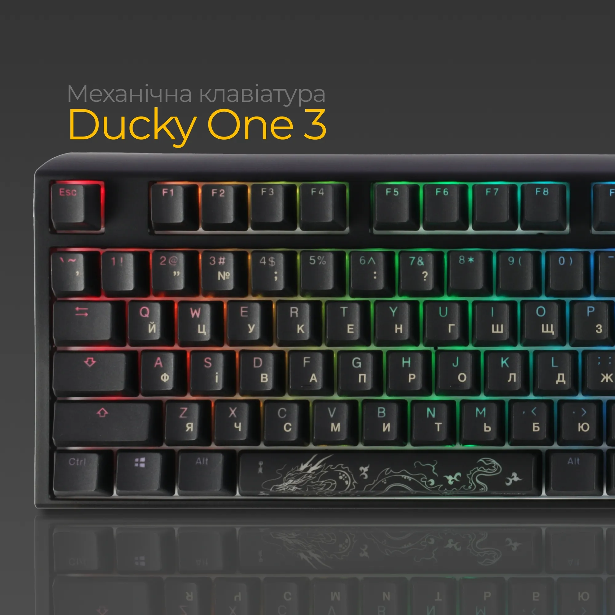 Купити Клавіатура Ducky One 3 RGB Cherry MX Silent Red - фото 3