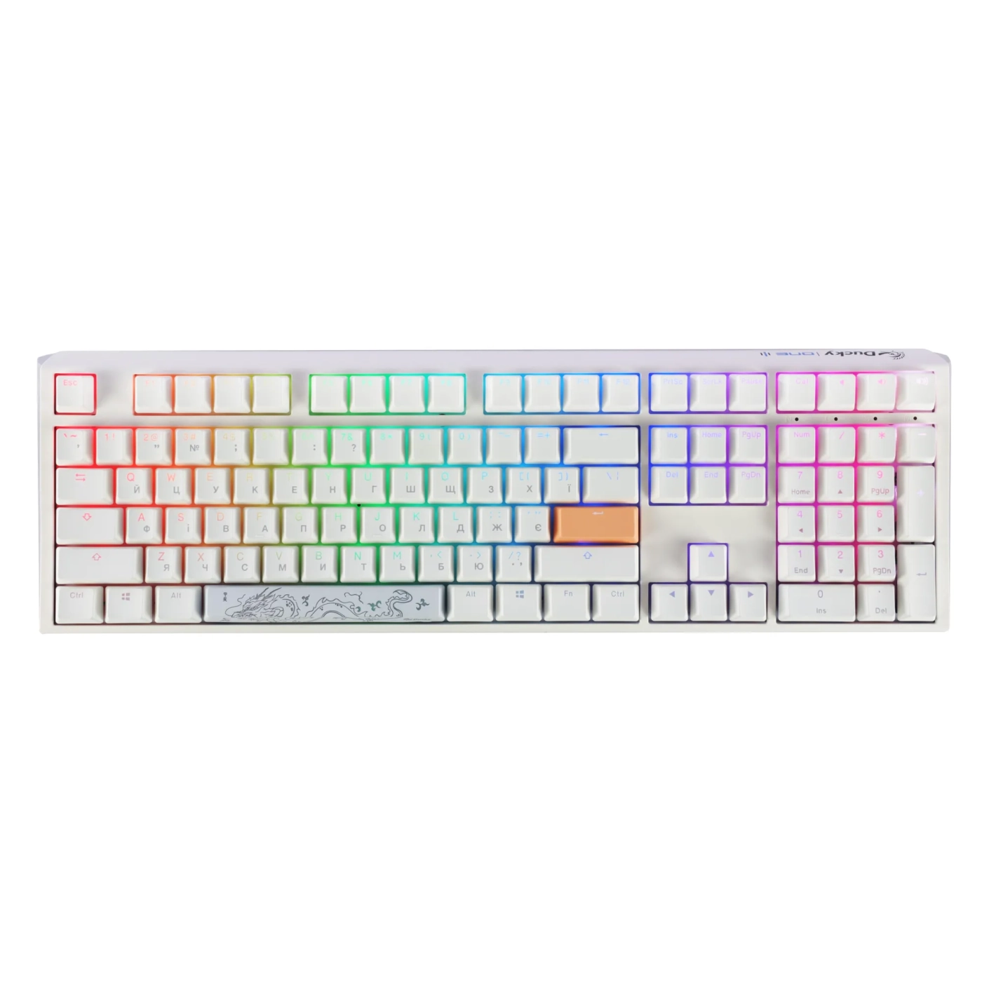 Купить Клавиатура Ducky One 3 RGB White Cherry MX Red (DKON2108ST-RUAPXPWWWSC1) - фото 1