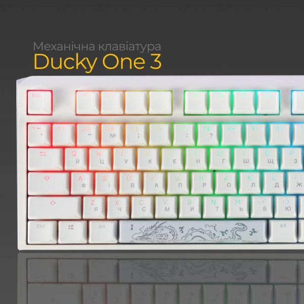 Купить Клавиатура Ducky One 3 RGB White Cherry MX Red (DKON2108ST-RUAPXPWWWSC1) - фото 3