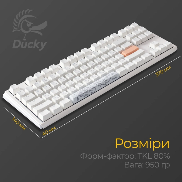 Купить Клавиатура Ducky One 3 RGB TKL White Cherry MX Blue (DKON2187ST-CUAPXPWWWSC1) - фото 11