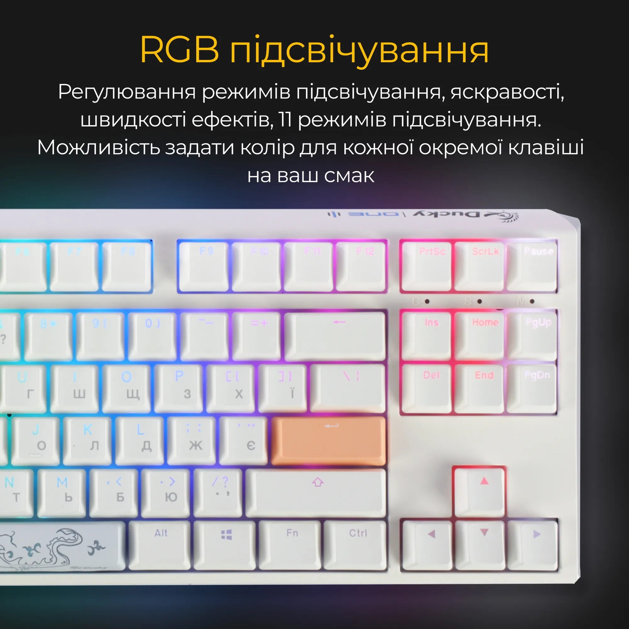 Купить Клавиатура Ducky One 3 RGB TKL White Cherry MX Blue (DKON2187ST-CUAPXPWWWSC1) - фото 15