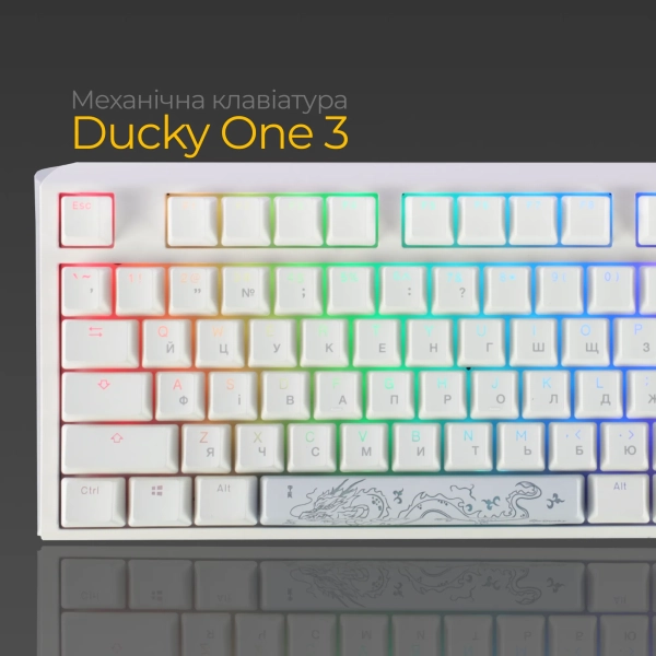 Купить Клавиатура Ducky One 3 RGB TKL White Cherry MX Speed Silver (DKON2187ST-PUAPXPWWWSC1) - фото 3
