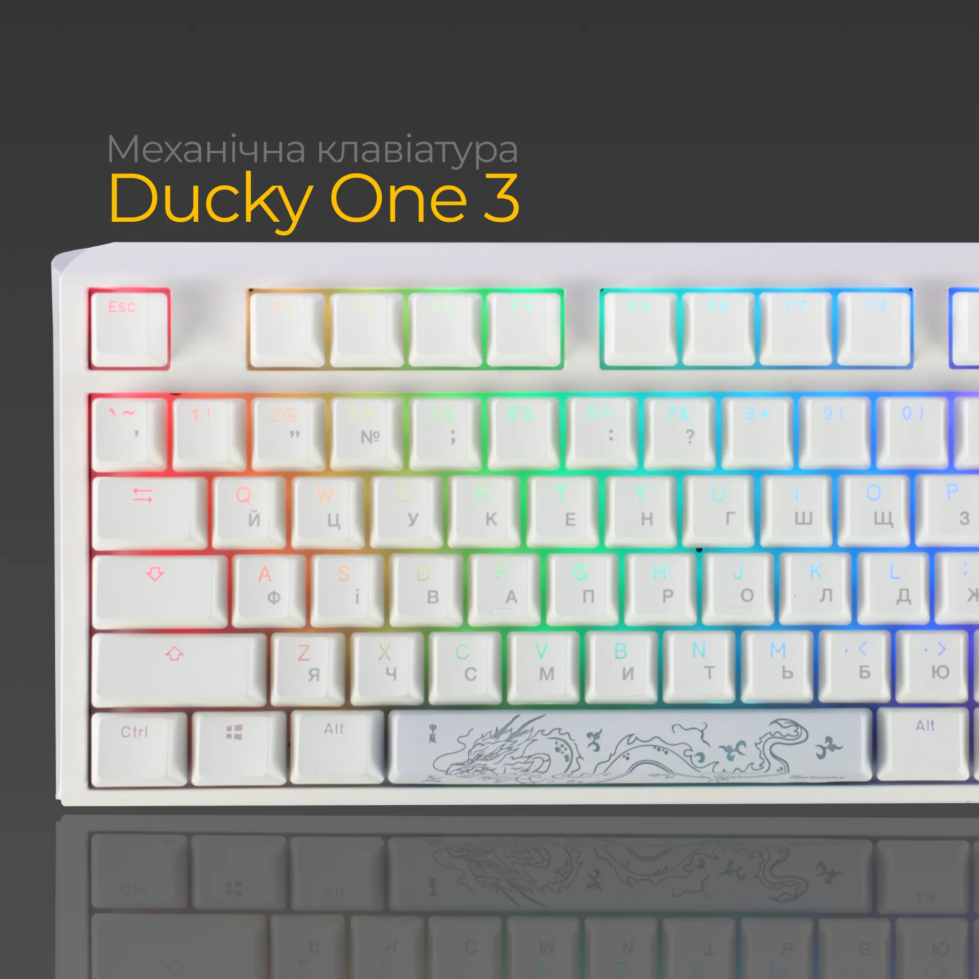 Купить Клавиатура Ducky One 3 RGB TKL White Cherry MX Speed Silver (DKON2187ST-PUAPXPWWWSC1) - фото 3