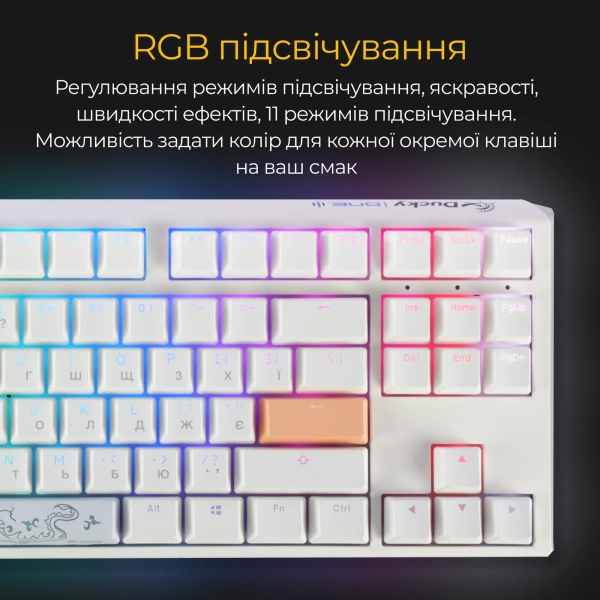 Купить Клавиатура Ducky One 3 RGB TKL White Cherry MX Speed Silver (DKON2187ST-PUAPXPWWWSC1) - фото 15