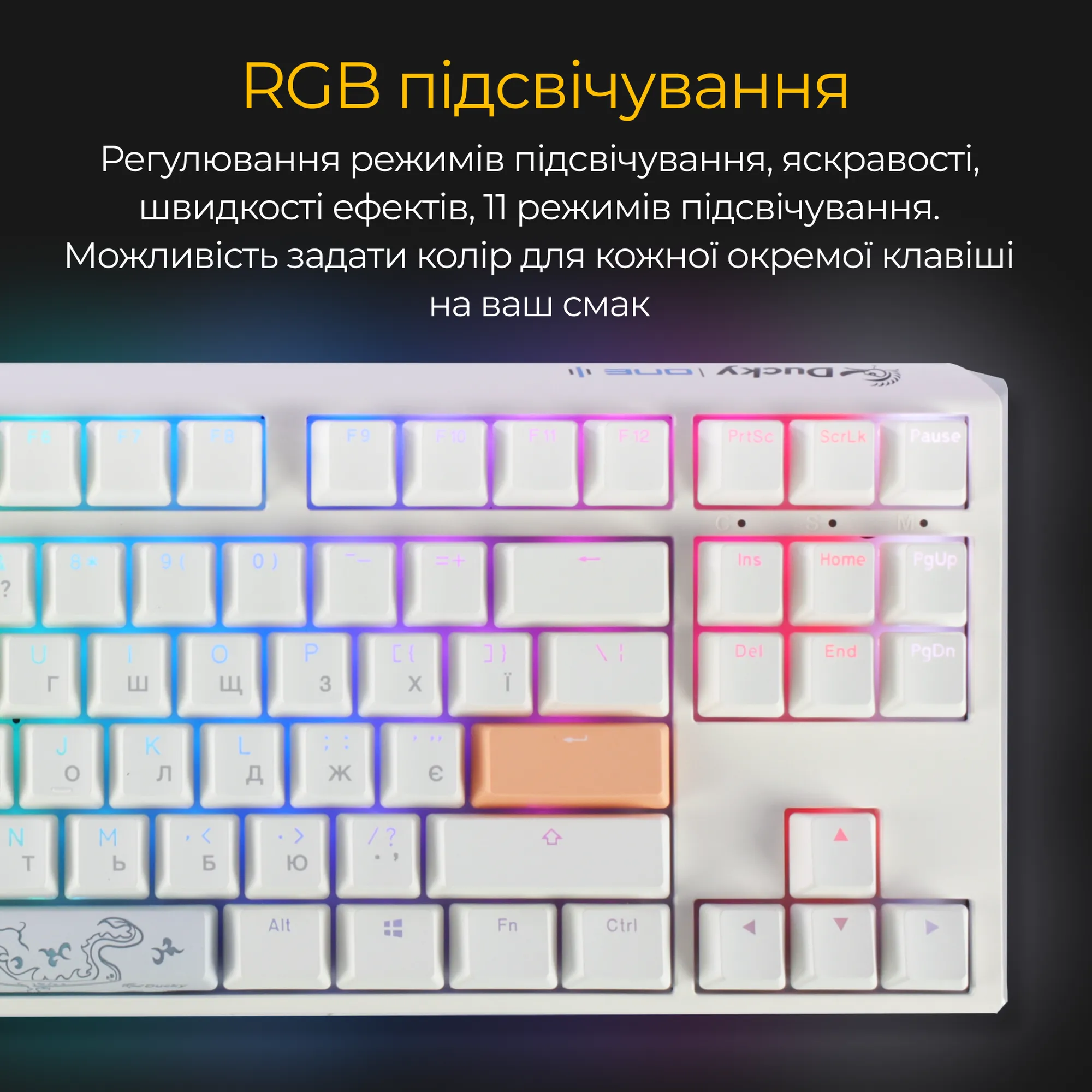 Купить Клавиатура Ducky One 3 RGB TKL White Cherry MX Speed Silver (DKON2187ST-PUAPXPWWWSC1) - фото 15