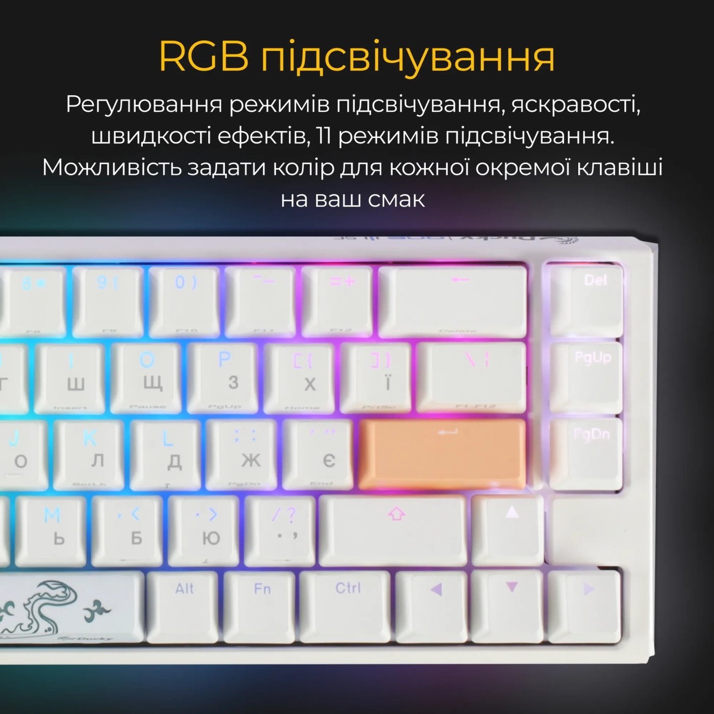 Купить Клавиатура Ducky One 3 SF White Cherry MX Red (DKON2167ST-RUAPXPWWWSC1) - фото 15