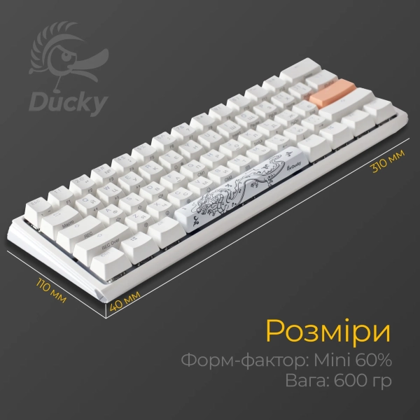 Купить Клавиатура Ducky One 3 Mini White Cherry MX Brown (DKON2161ST-BUAPXPWWWSC1) - фото 11