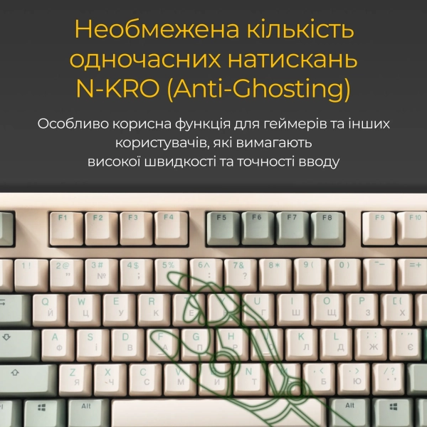 Купити Клавіатура Ducky One 3 Matcha Cherry MX Brown - фото 14