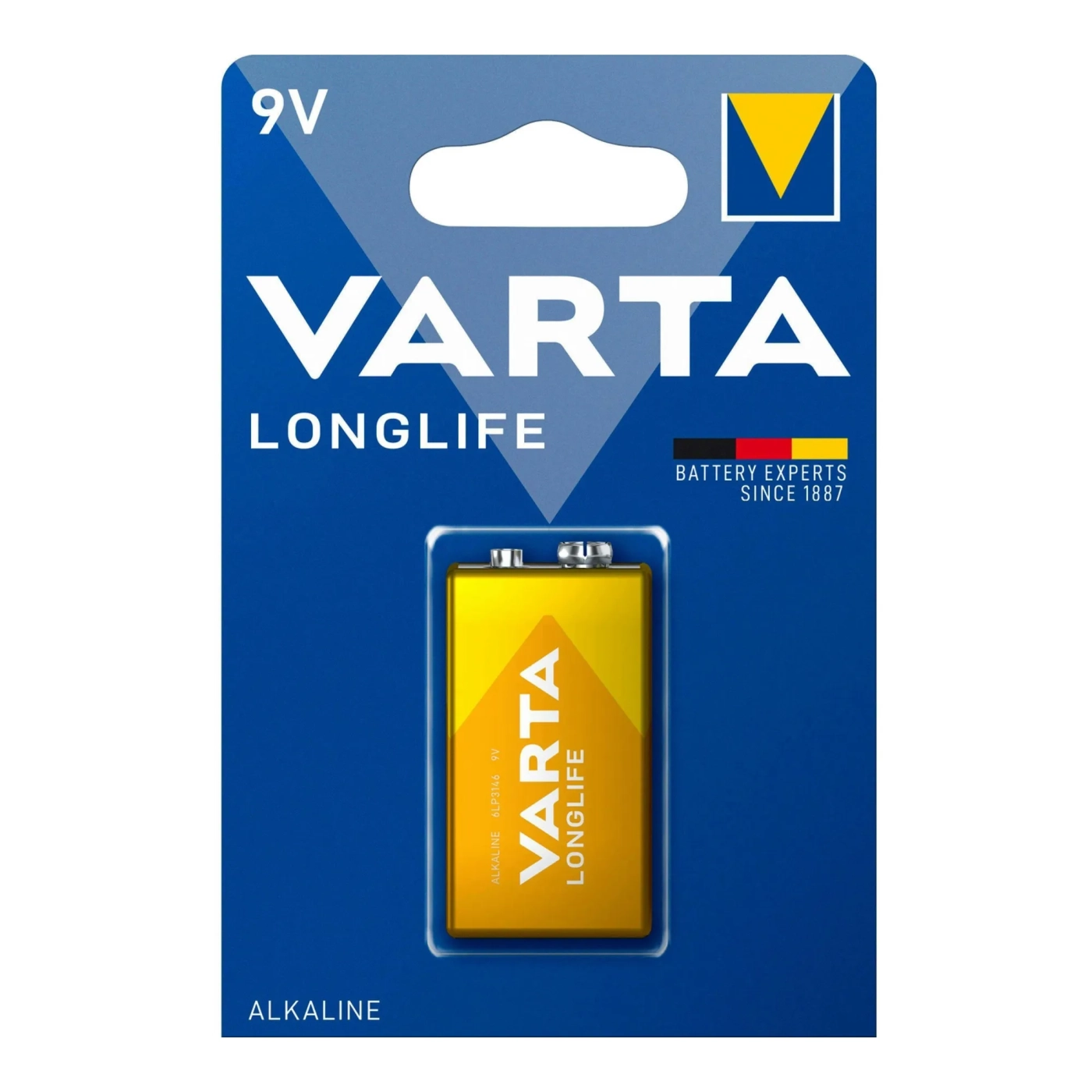 Купить Батарейка VARTA LONGLIFE Alkaline 6LR61 (6LP3146) Крона 1 шт (04122101411) - фото 1