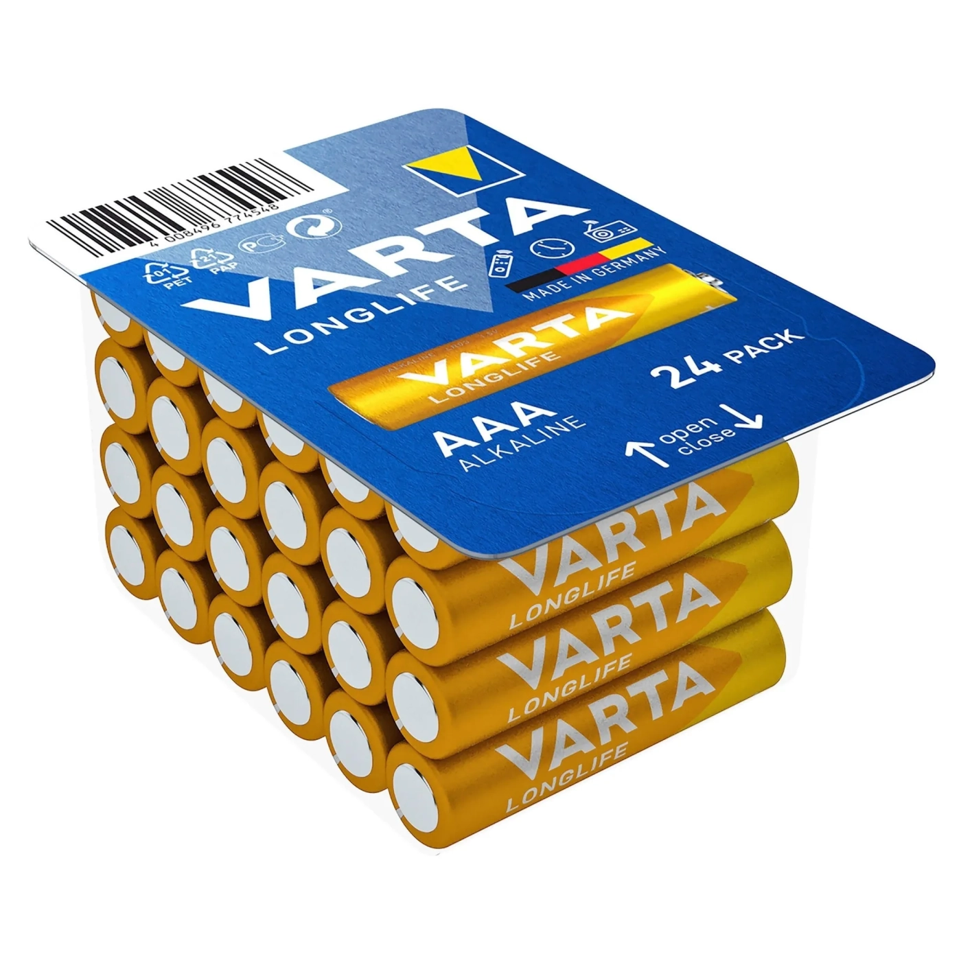 Купить Батарейка VARTA LONGLIFE Alkaline AAA 24 шт (04103301124) - фото 1