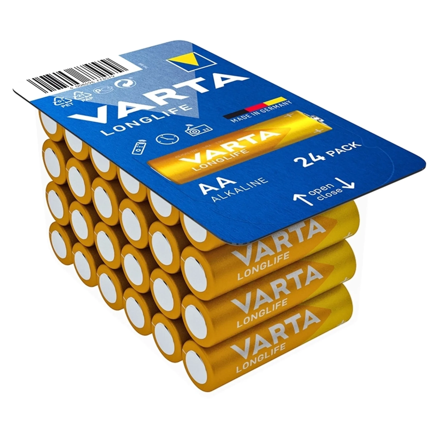 Купить Батарейка VARTA LONGLIFE Alkaline AA 24 шт (04106301124) - фото 1