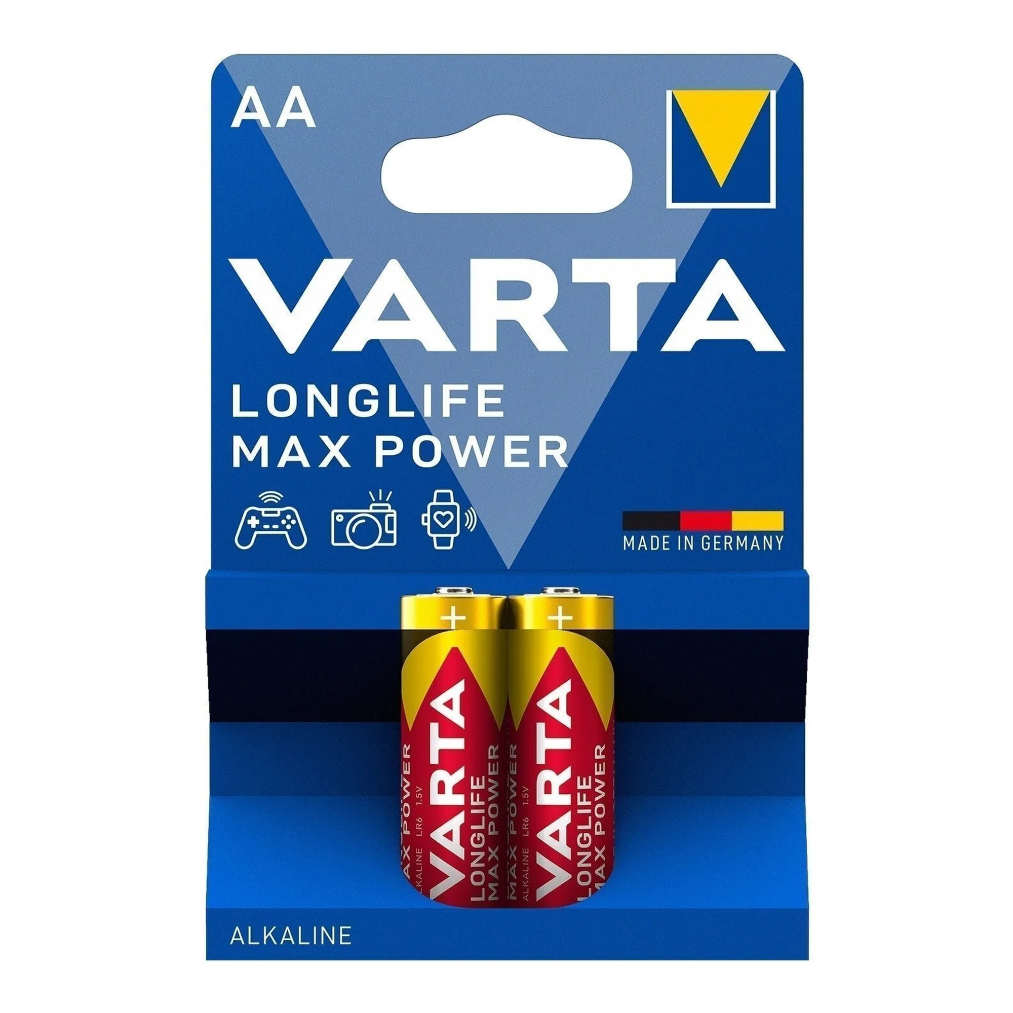 Купити Батарейка VARTA LONGLIFE MAX POWER Alkaline AA 2 шт (04706101412) - фото 1