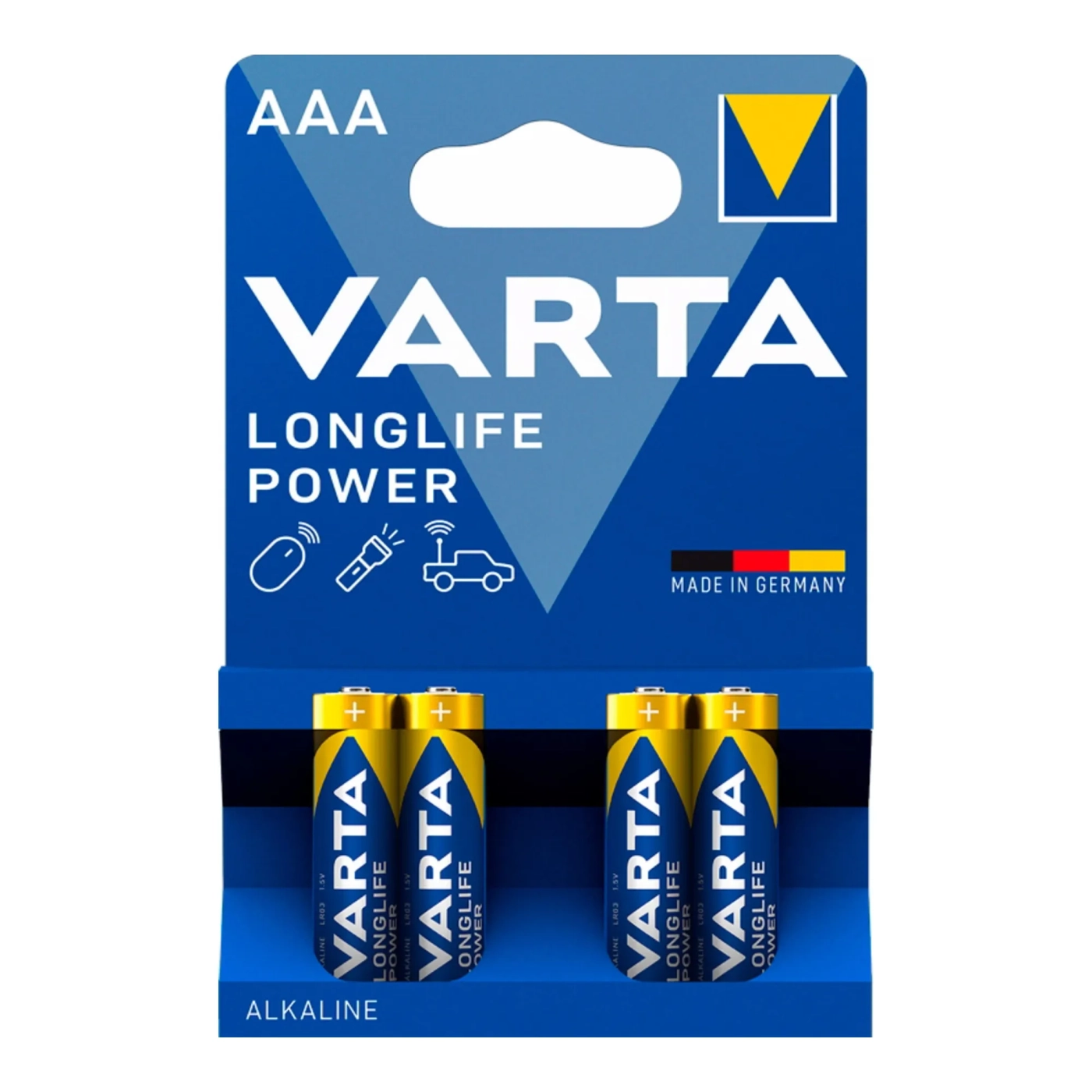 Купить Батарейка VARTA LONGLIFE POWER Alkaline AAA 4 шт (04903121414) - фото 1