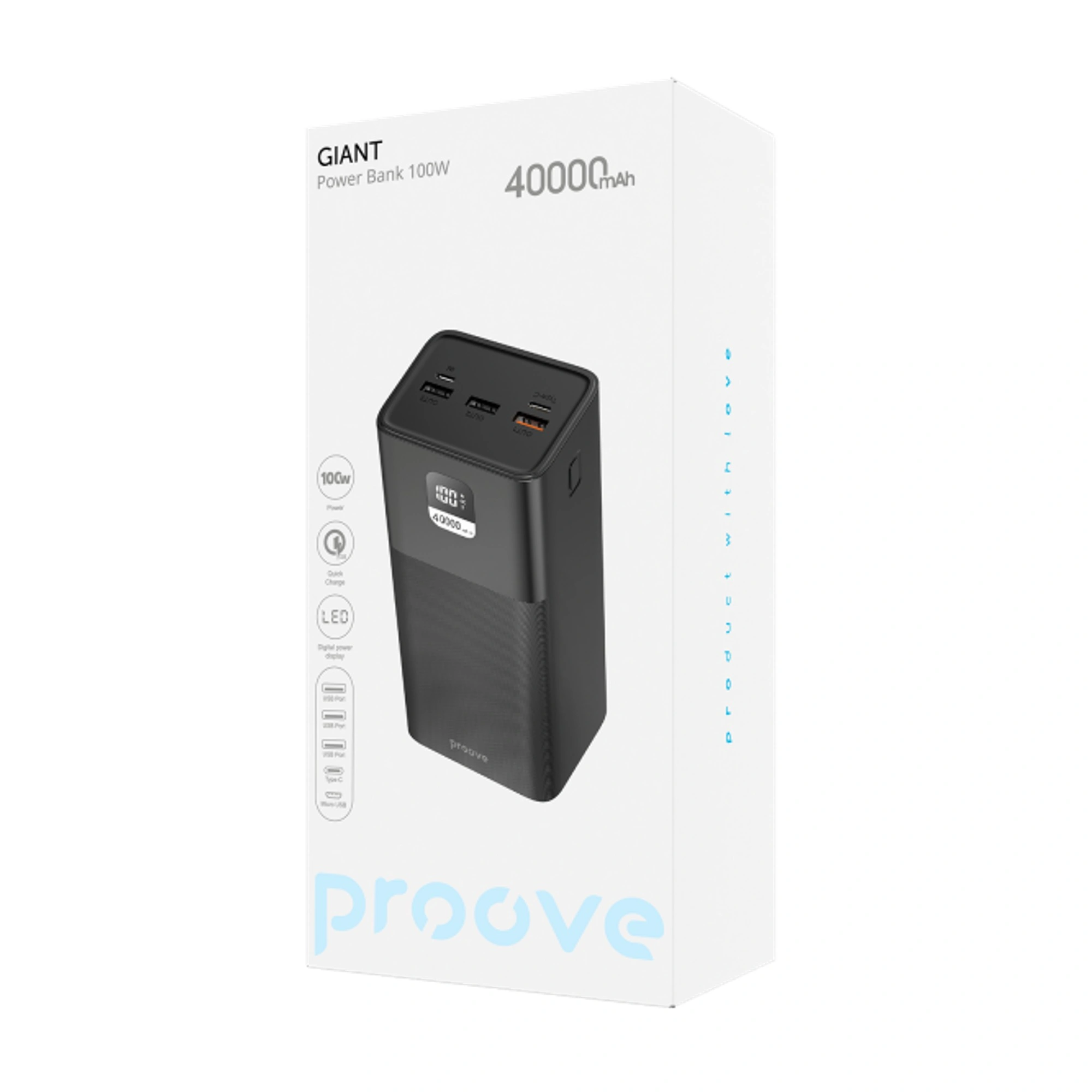 Купити Павербанк УМБ Proove Giant 40000mAh 100W Black (PBGI99320001) - фото 4