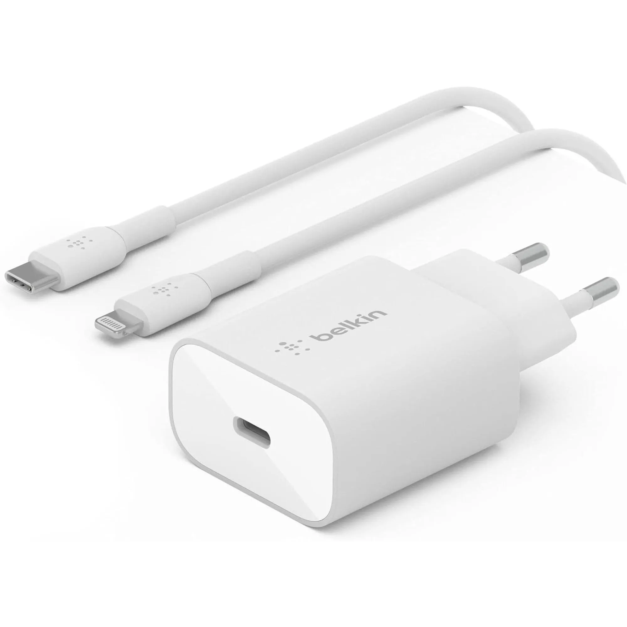Купить Зарядное устройство Belkin BoostCharge USB-C PD 3.0 PPS 25W + USB-C to Lightning Cable (WCA004VF1MWH-B5) - фото 1