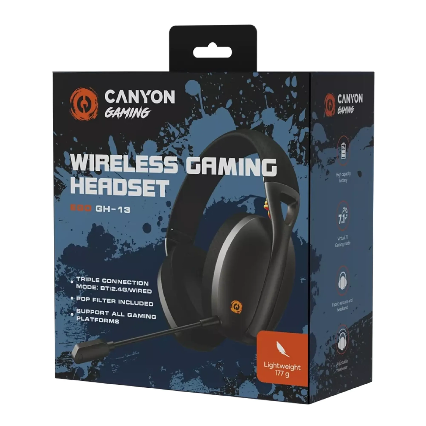 Купить Наушники Canyon GH-13 Ego Wireless Gaming 7.1 Black (CND-SGHS13B) - фото 8