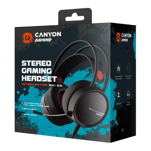 Купить Наушники Canyon Interceptor GH-8A Black-Orange (CND-SGHS8A) - фото 3