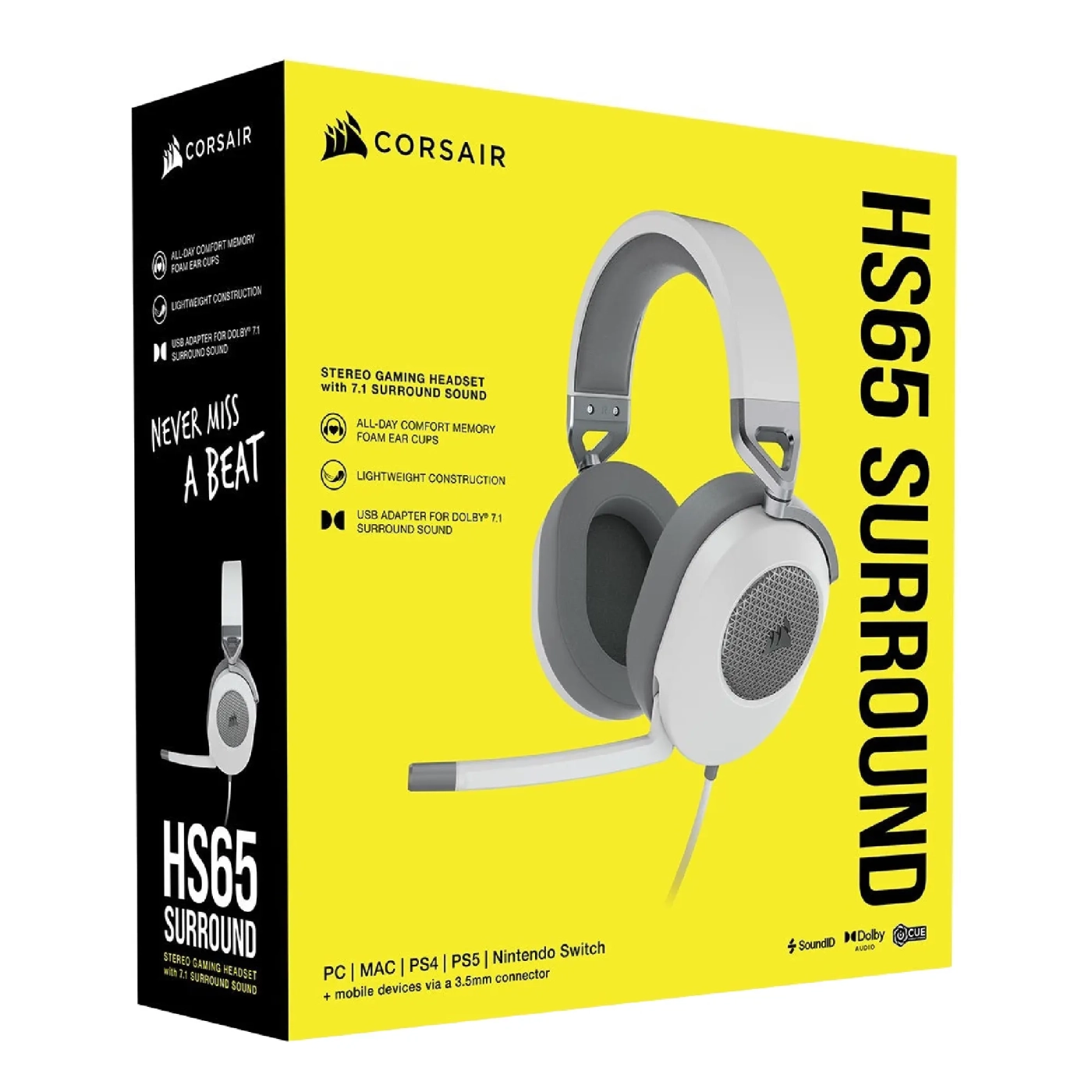 Купить Наушники Corsair HS65 Surround Headset White (CA-9011271-EU) - фото 5