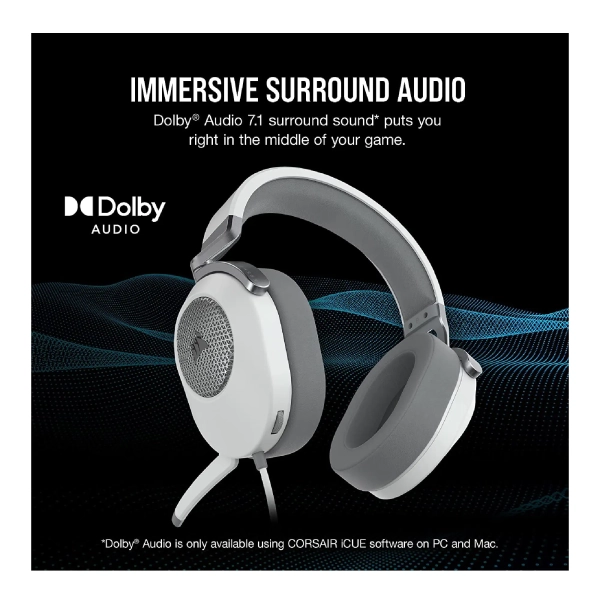 Купить Наушники Corsair HS65 Surround Headset White (CA-9011271-EU) - фото 6