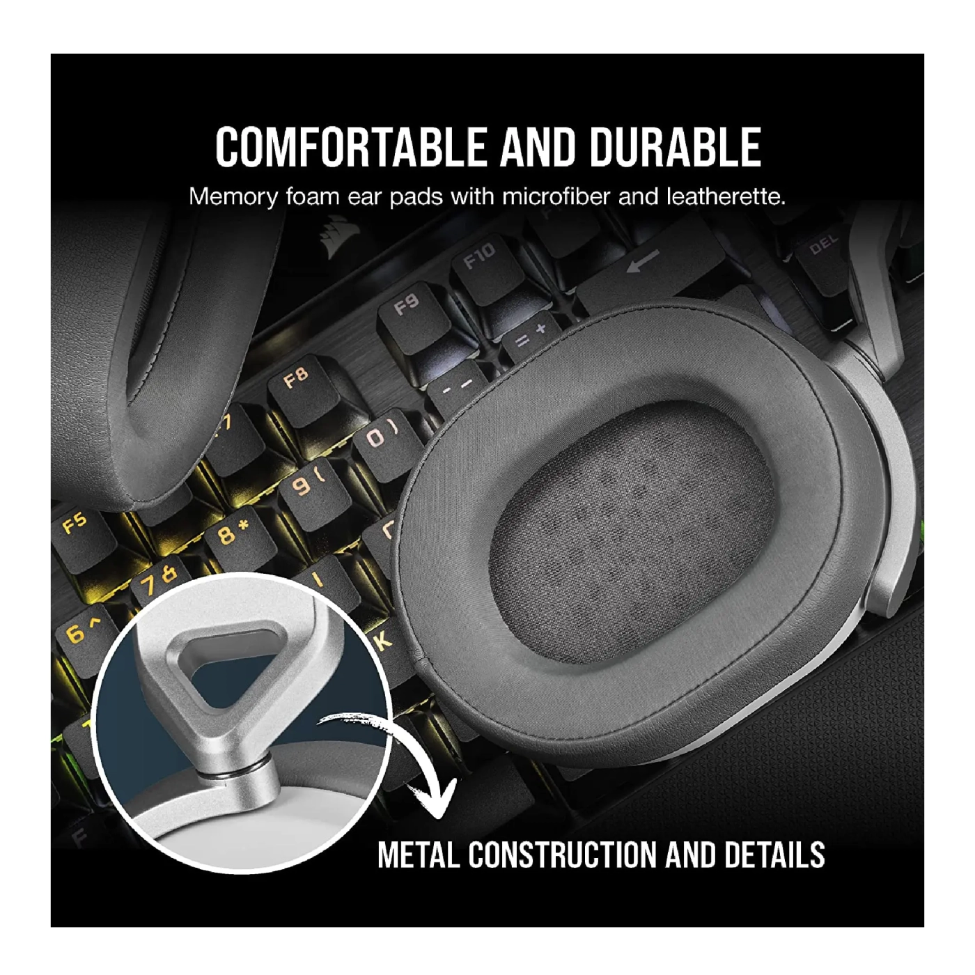 Купить Наушники Corsair HS65 Surround Headset White (CA-9011271-EU) - фото 7