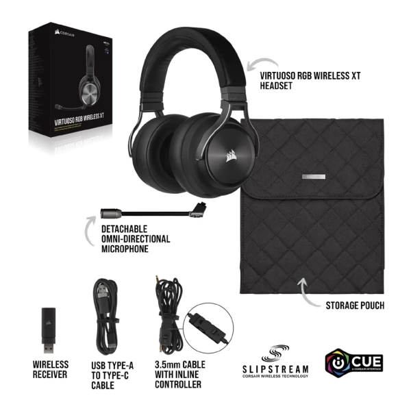 Купить Наушники Corsair Virtuoso RGB Wireless XT (CA-9011188-EU) - фото 7