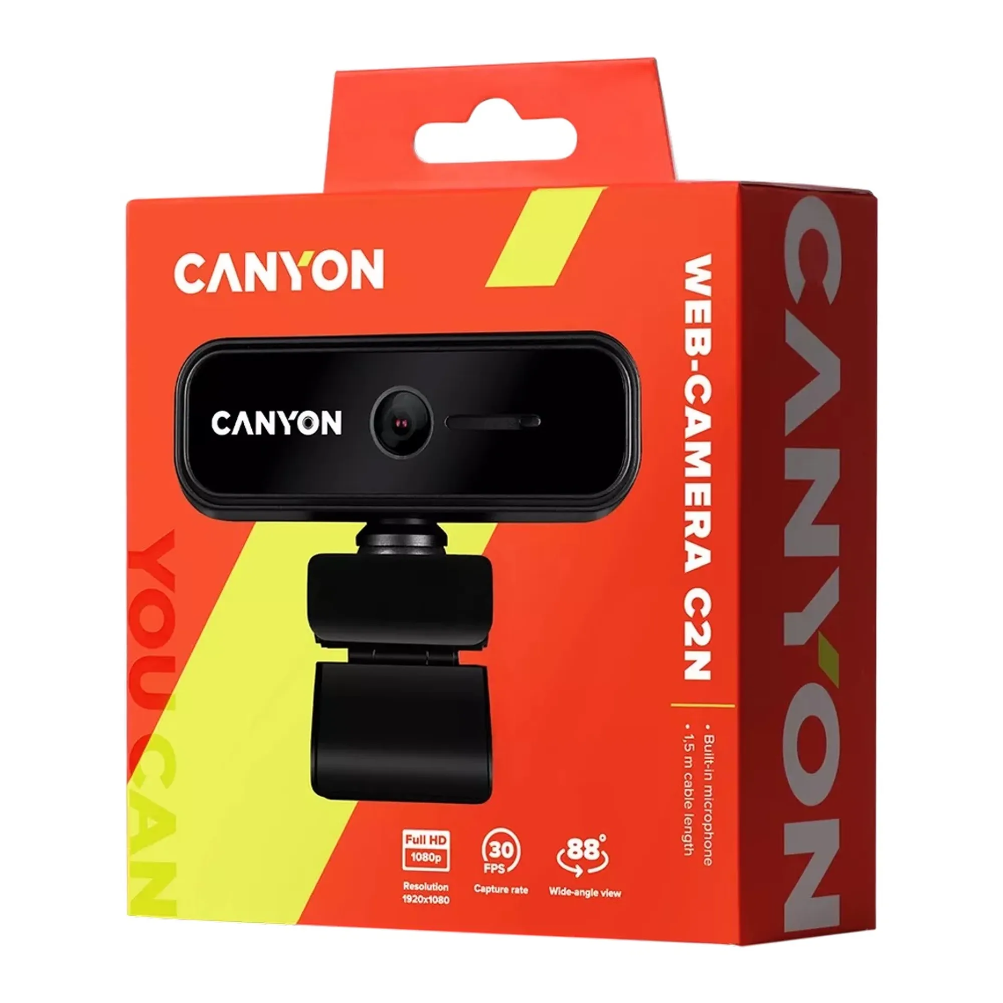 Купить Веб-камера CANYON C2N 1080p Full HD Black (CNE-HWC2N) - фото 1