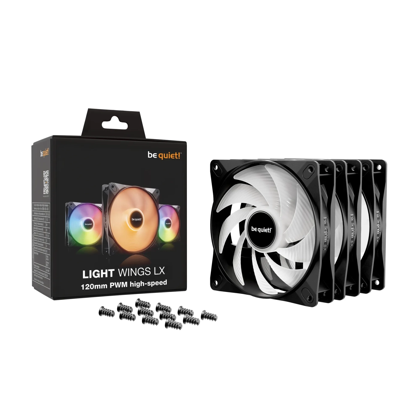 Купить Комплект вентиляторов be quiet! LIGHT WINGS LX 120mm PWM high-speed 3-Pack Black (BL124) - фото 5