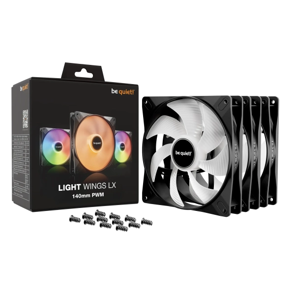 Купить Комплект вентиляторов be quiet! LIGHT WINGS LX 140mm PWM 3-Pack Black (BL127) - фото 5
