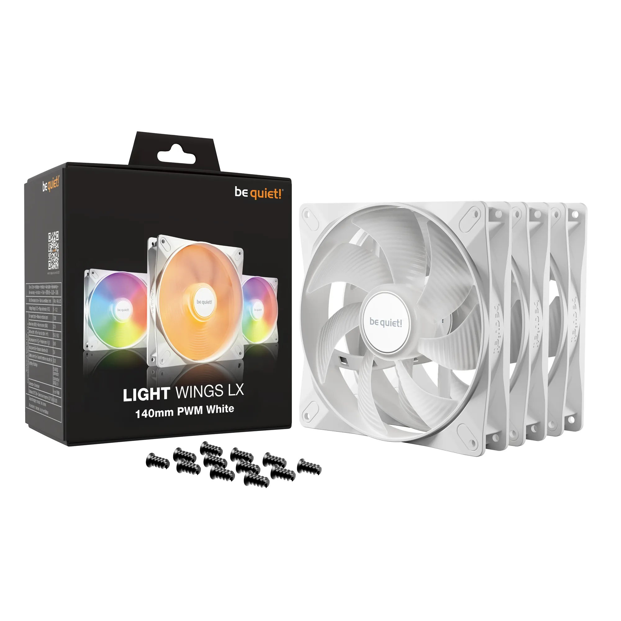 Купити Комплект вентиляторів be quiet! LIGHT WINGS LX 140mm PWM 3-Pack White (BL128) - фото 5