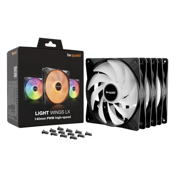 Купить Комплект вентиляторов be quiet! LIGHT WINGS LX 140mm PWM high-speed 3-Pack Black (BL130) - фото 5