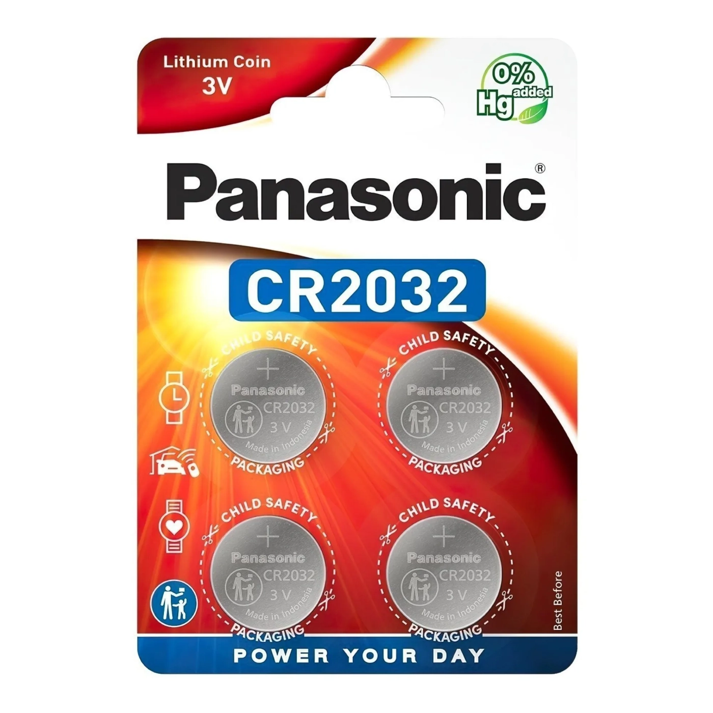 Купити Батарейка Panasonic CR2032 4 шт (CR-2032EL/4B) - фото 1