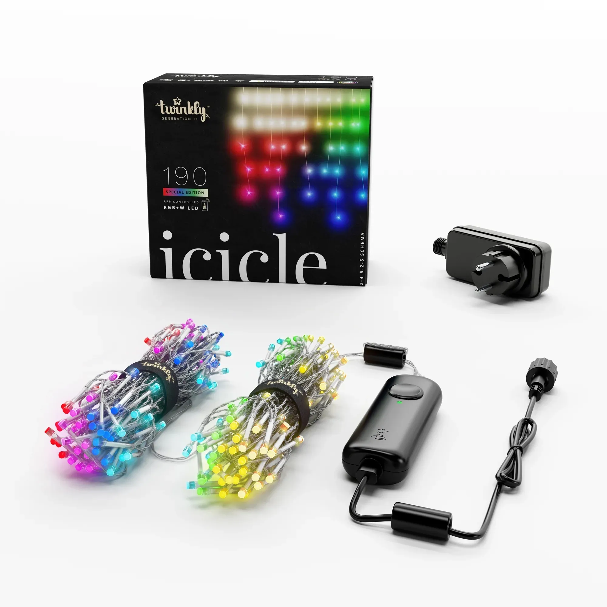 Купить Умная LED гирлянда Twinkly Icicle RGBW (TWI190SPP-TEU) - фото 1