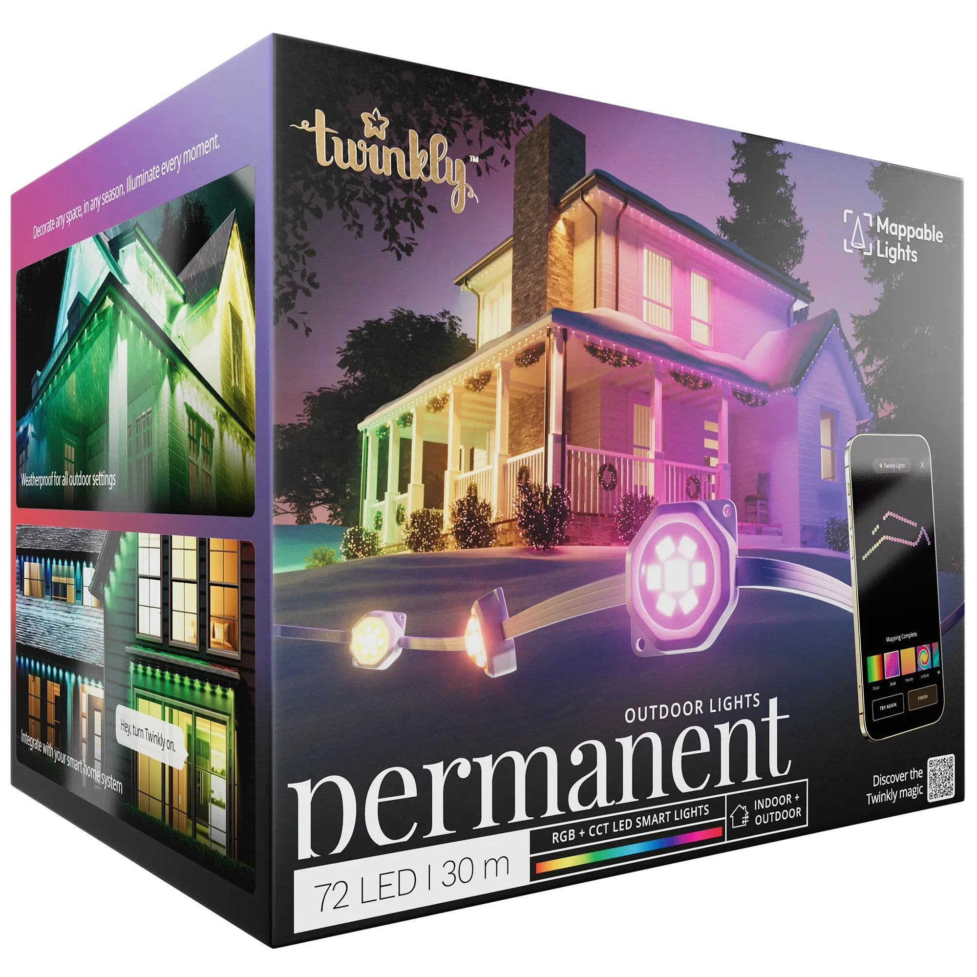 Купити Розумна LED гірлянда Twinkly Permanent Lights (TWPL072STP-TEU) - фото 1