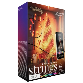 Купить Умная LED гирлянда Twinkly Strings USB-C Candles 200LED 12m Clear (TWKC200RGB-T) - фото 1