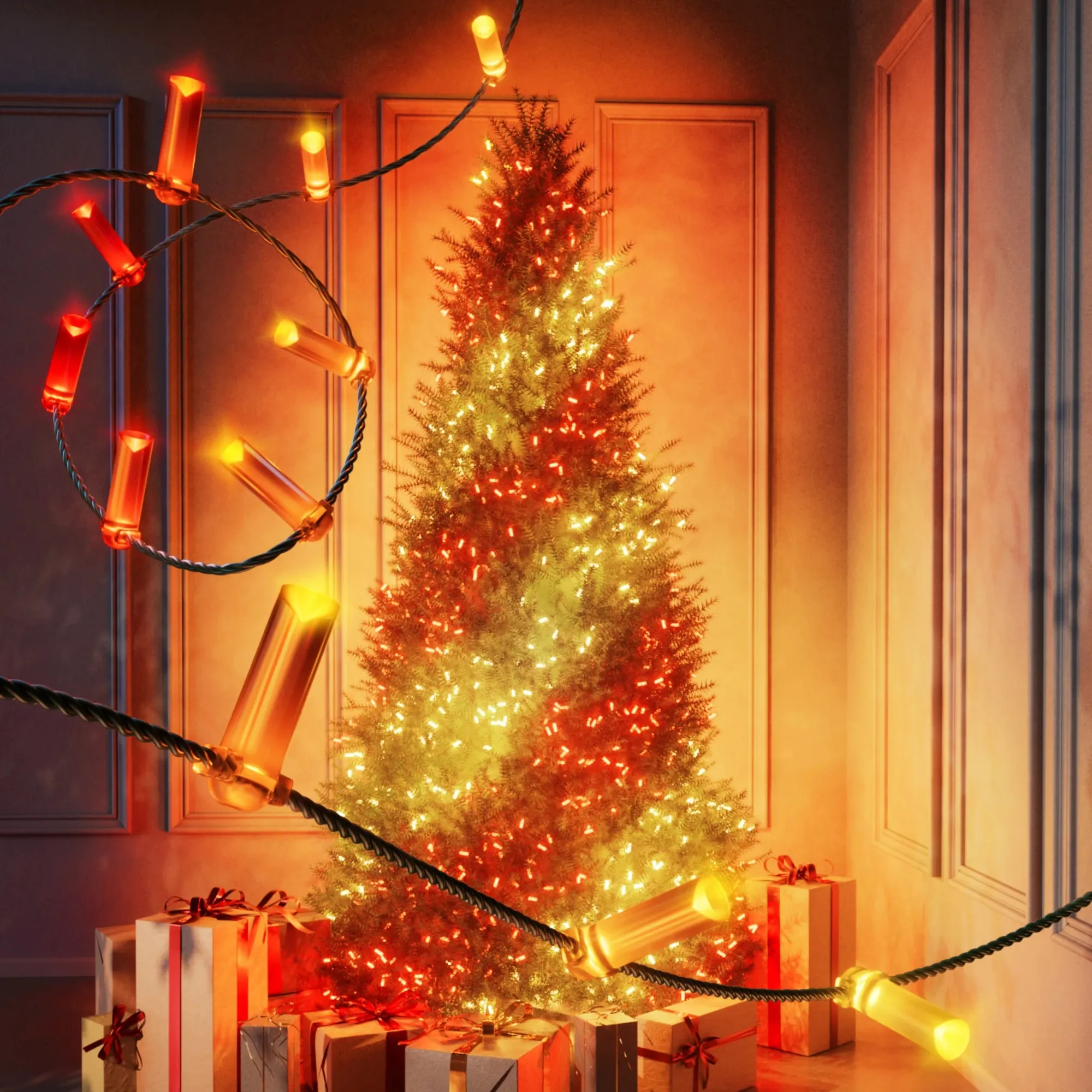 Купить Умная LED гирлянда Twinkly Strings USB-C Candles 200LED 12m Clear (TWKC200RGB-T) - фото 2