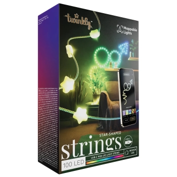 Купить Умная LED гирлянда Twinkly Strings USB-C Stars 100LED 6m Clear (TWKS100RGB-T) - фото 1