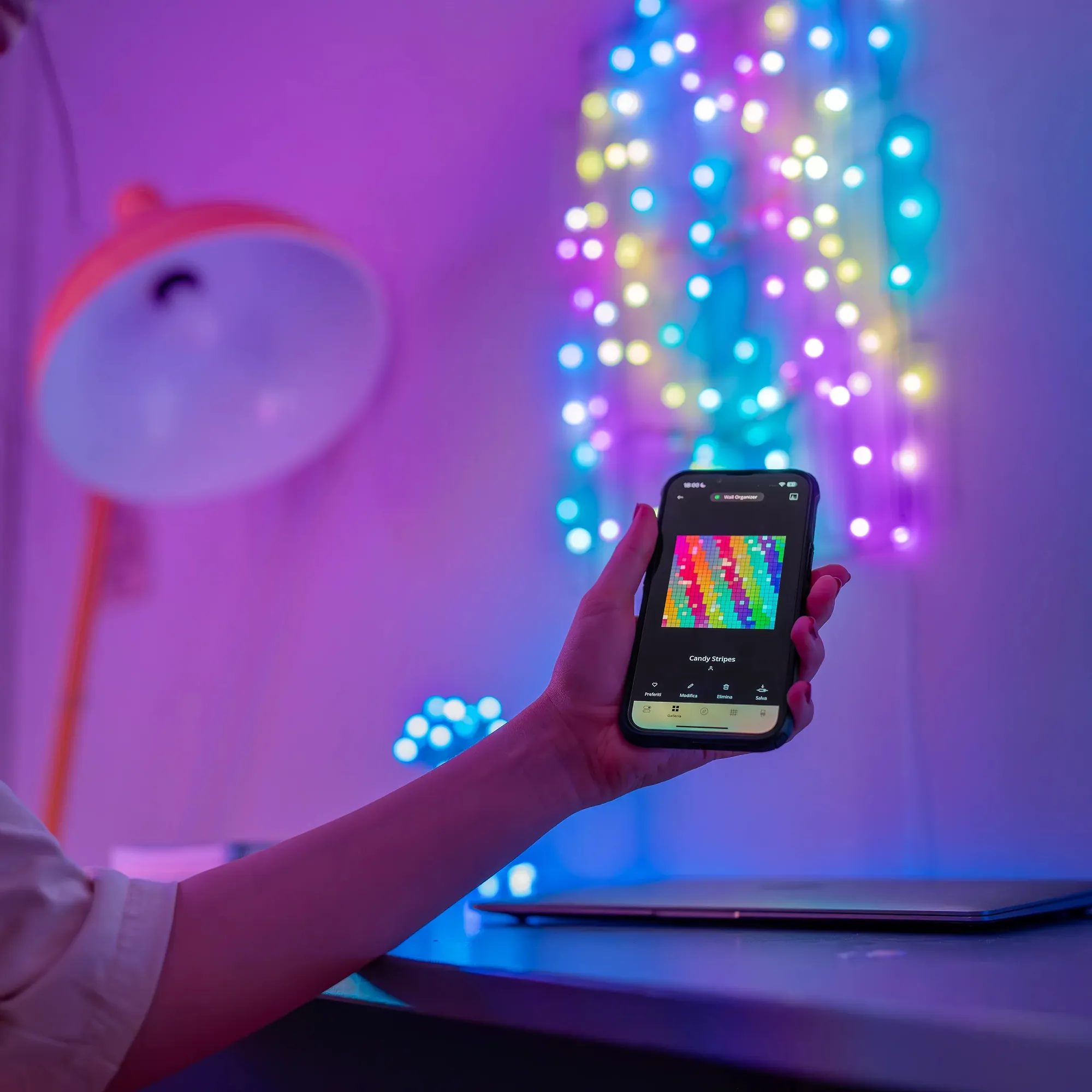 Купить Умная LED гирлянда Twinkly Strings USB-C Stars 100LED 6m Clear (TWKS100RGB-T) - фото 7